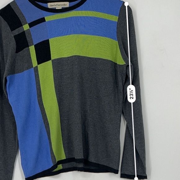 David Brooks Color Block Sweater – Blue, Green & Gray
Size Medium - Picture 13 of 13